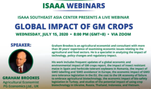Cover photo for ISAAA Report on the Economic and Environmental Impact of Genetically Modified (GM) Crop Globally for the Past 23 Years